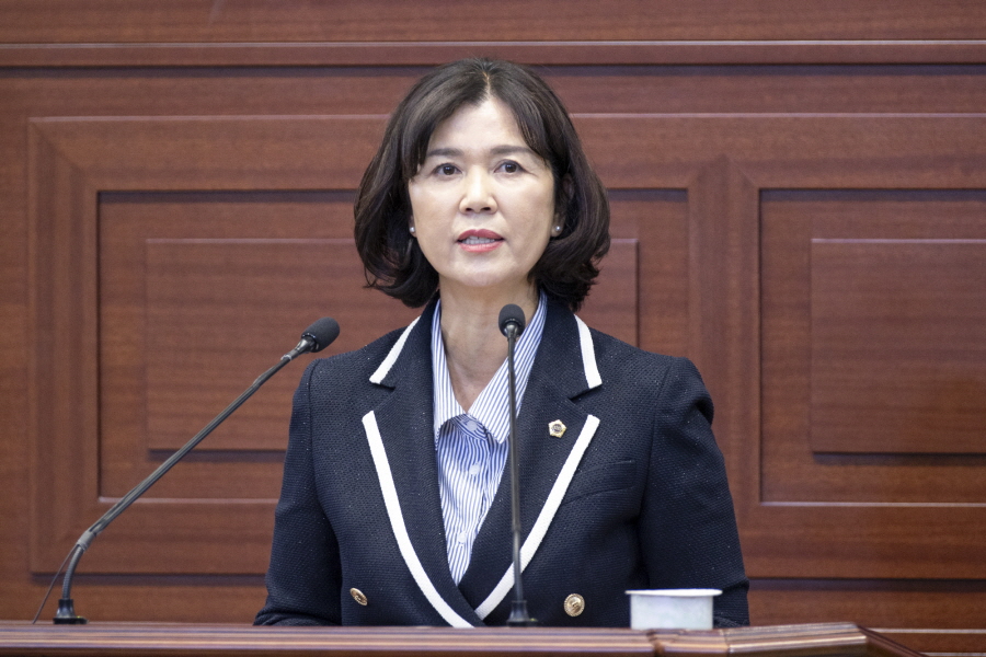 김경숙 경북도의원 영농형 태양광과 공공조직 인권 보호대책 촉구